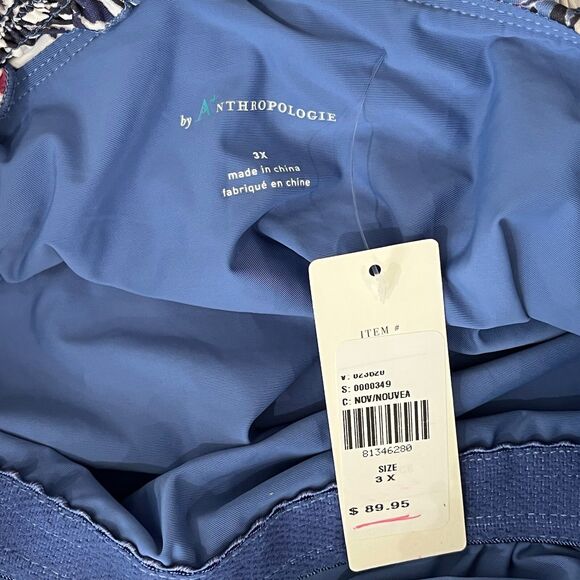 By Anthropologie Swimsuit Women’s 3X Plus Smocked Off-The-Shoulder One-Piece - Picture 8 of 11